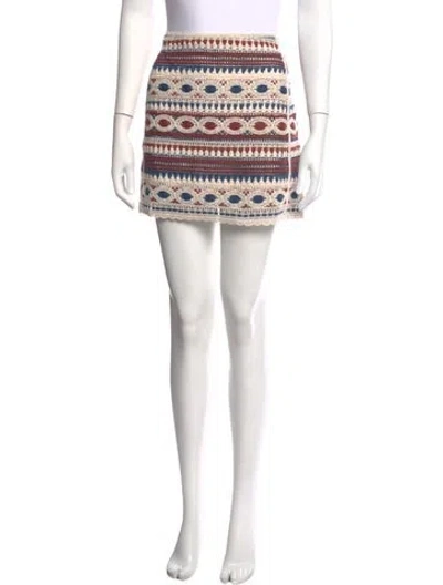 Pre-owned Sézane Patterned Mini Skirt W/ Tags In Multicolor