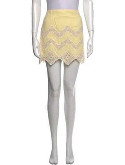 Pre-owned Sézane Patterned Mini Skirt W/ Tags In Neutrals