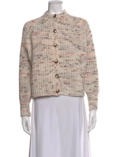 Pre-owned Sézane Patterned Mock Neck Sweater In Neutral