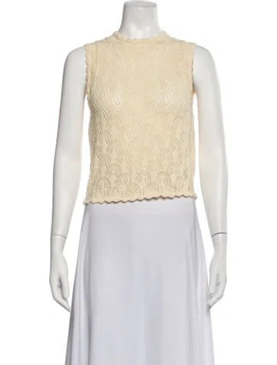 Pre-owned Sézane Patterned Mock Neck Sweater W/ Tags In Neutrals