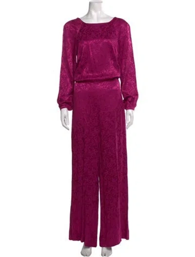Pre-owned Sézane Patterned Scoop Neck Jumpsuit In Pink