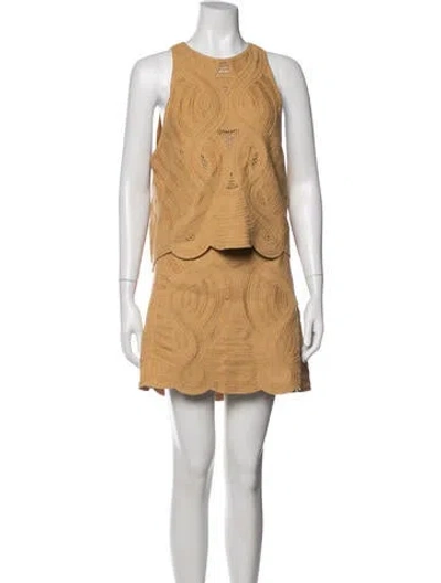 Pre-owned Sézane Patterned Skirt Set W/ Tags In Neutrals