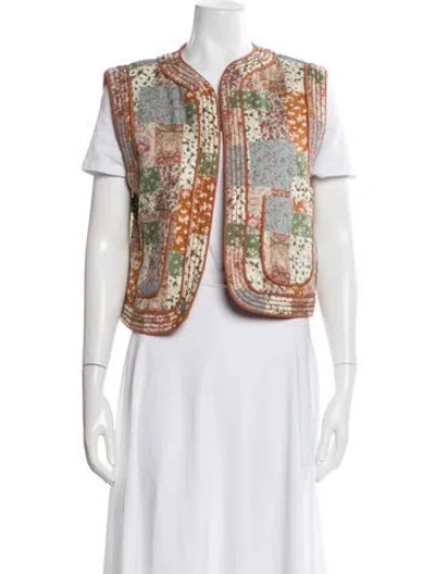 Pre-owned Sézane Patterned Vest In Multi