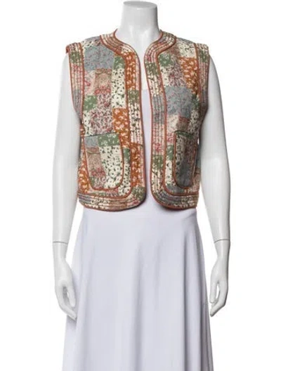 Pre-owned Sézane Patterned Vest In Purple