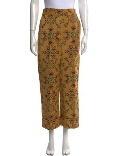 Pre-owned Sézane Patterned Wide Leg Pants In Multicolor