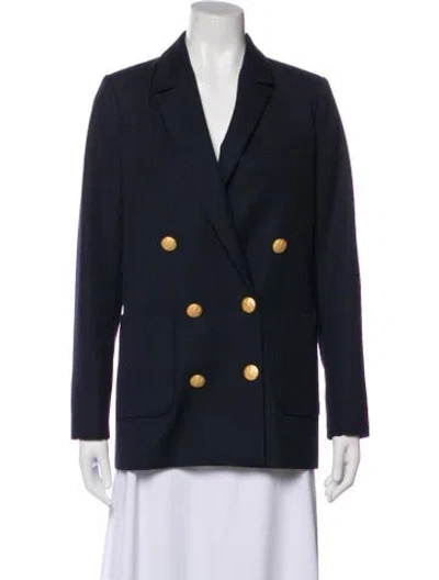 Pre-owned Sézane Peacoat In Blue