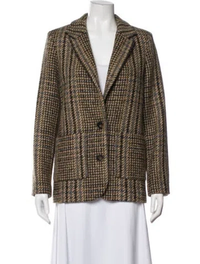 Pre-owned Sézane Plaid Print Blazer In Multi