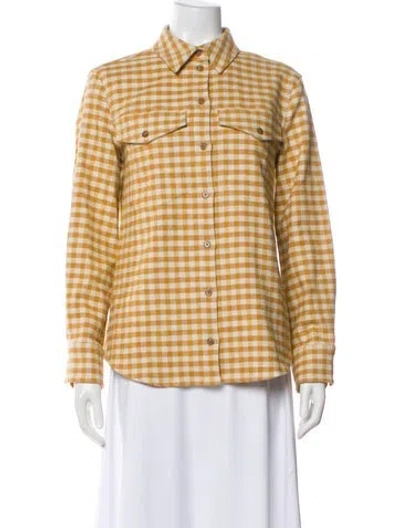 Pre-owned Sézane Plaid Print Blazer W/ Tags In Neutral