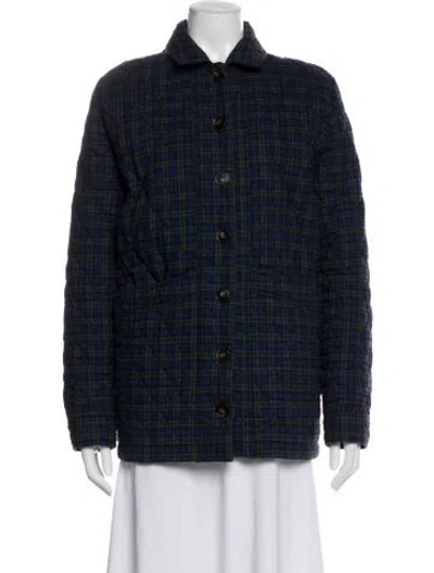 Pre-owned Sézane Plaid Print Jacket In Multi