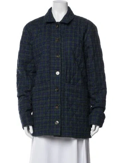 Pre-owned Sézane Plaid Print Jacket In Multi