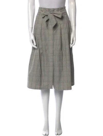 Pre-owned Sézane Plaid Print Knee-length Skirt