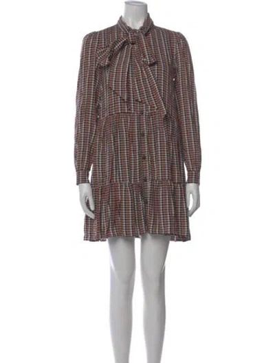 Pre-owned Sézane Plaid Print Mini Dress