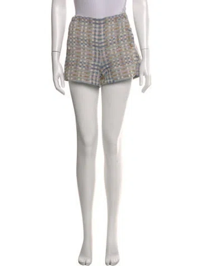 Pre-owned Sézane Plaid Print Mini Shorts In Pink