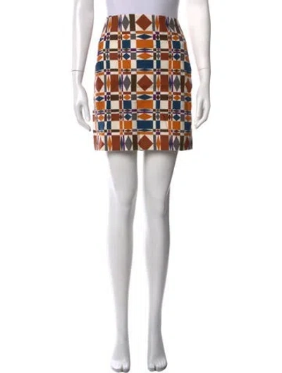 Pre-owned Sézane Plaid Print Mini Skirt In Neutrals