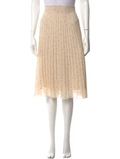 Pre-owned Sézane Polka Dot Print Midi Length Skirt W/ Tags In Neutral