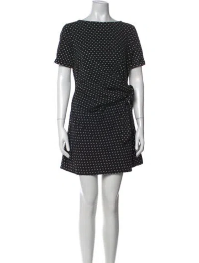 Pre-owned Sézane Polka Dot Print Mini Dress In Blue