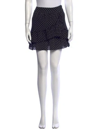Pre-owned Sézane Polka Dot Print Mini Skirt In Black