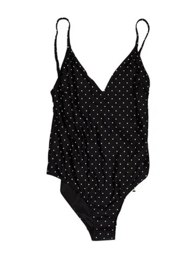 Pre-owned Sézane Polka Dot Print One-piece W/ Tags In Black