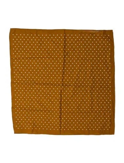 Pre-owned Sézane Polka Dot Print Scarf In Brown