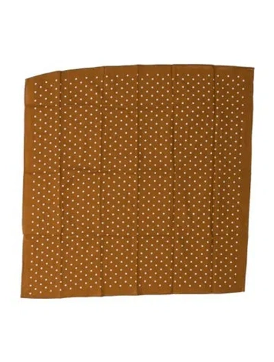 Pre-owned Sézane Polka Dot Print Scarf In Brown