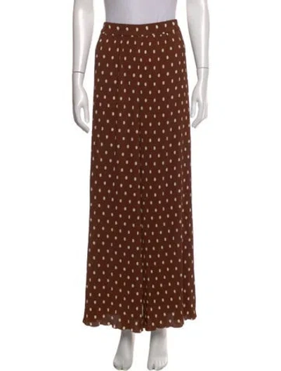 Pre-owned Sézane Polka Dot Print Wide Leg Pants W/ Tags In Brown