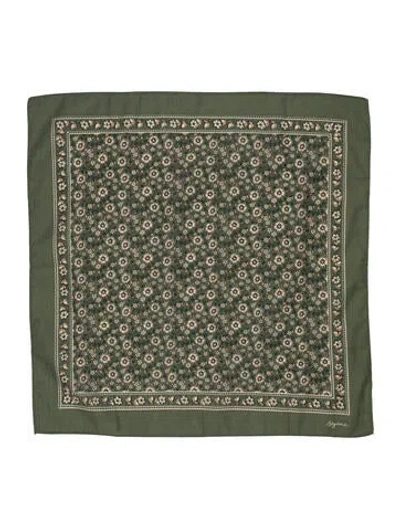 Pre-owned Sézane Printed Bandana In Green