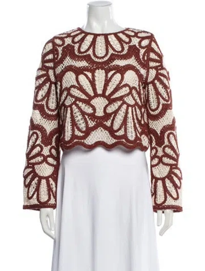 Pre-owned Sézane Printed Crew Neck Sweater In Multi