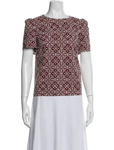 Pre-owned Sézane Printed Crew Neck Top W/ Tags In Multi