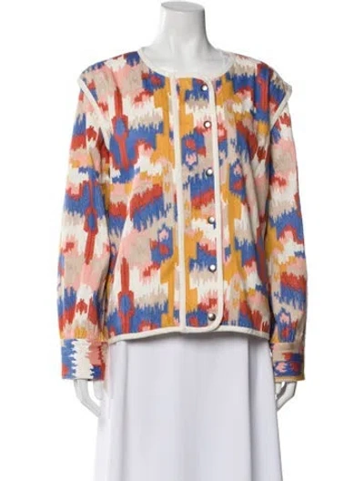 Pre-owned Sézane Printed Jacket W/ Tags In Orange