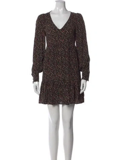 Pre-owned Sézane Printed Knee-length Dress W/ Tags In Black