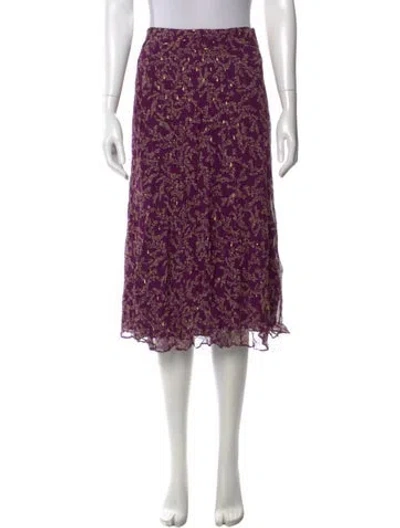 Pre-owned Sézane Printed Knee-length Skirt In Purple