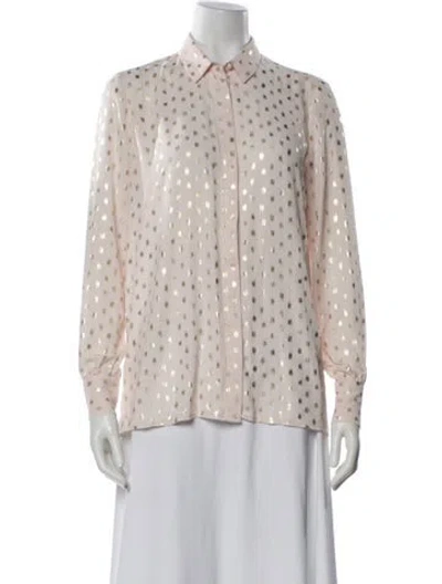 Pre-owned Sézane Printed Long Sleeve Blouse In Multi