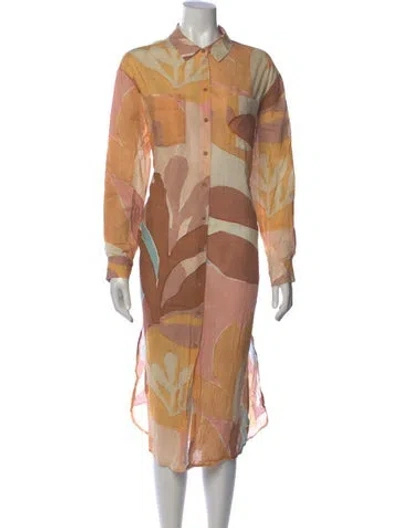 Pre-owned Sézane Printed Midi Length Dress In Multi