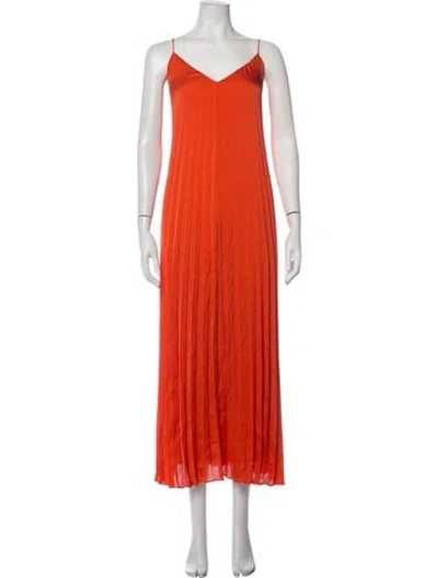 Pre-owned Sézane Printed Midi Length Dress In Orange