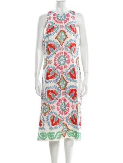 Pre-owned Sézane Printed Midi Length Dress W/ Tags In Multi