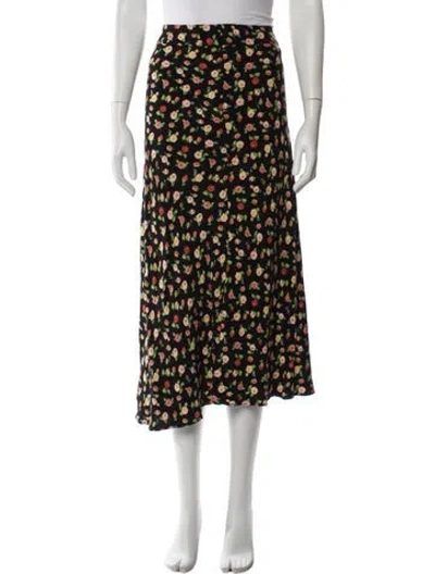Pre-owned Sézane Printed Midi Length Skirt In Blue