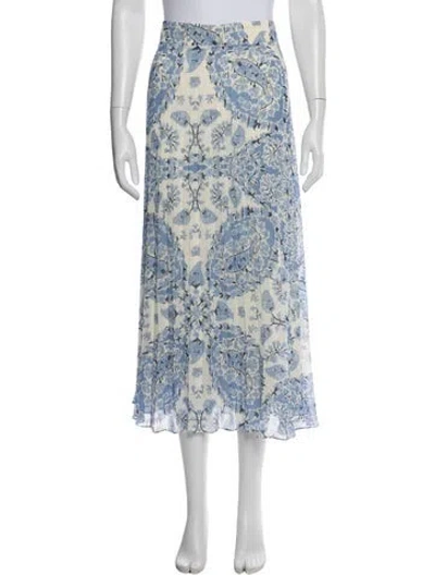 Pre-owned Sézane Printed Midi Length Skirt In Multi