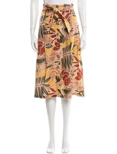 Pre-owned Sézane Printed Midi Length Skirt In Neutral