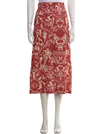 Pre-owned Sézane Printed Midi Length Skirt In Neutral