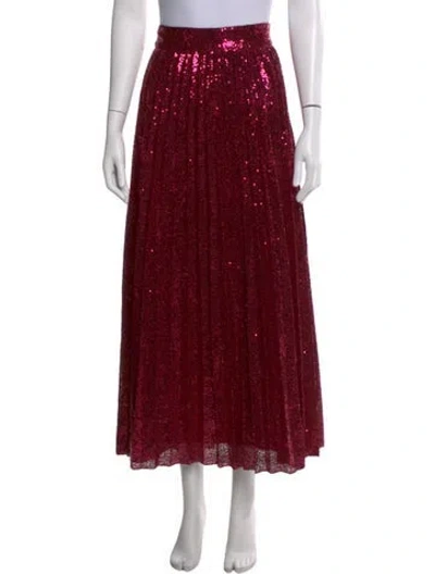 Pre-owned Sézane Printed Midi Length Skirt In Pink
