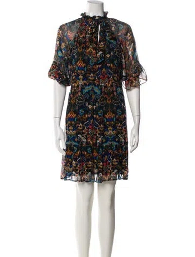 Pre-owned Sézane Printed Mini Dress In Multi