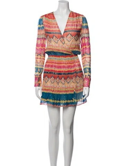 Pre-owned Sézane Printed Mini Dress In Multi