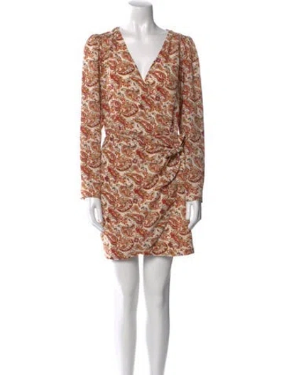 Pre-owned Sézane Printed Mini Dress In Neutral