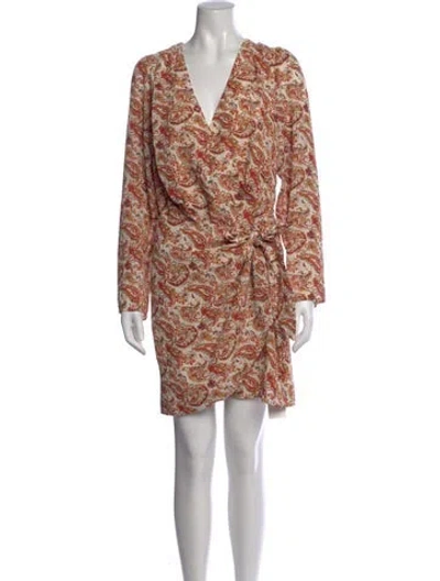 Pre-owned Sézane Printed Mini Dress In Neutral