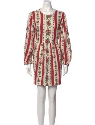 Pre-owned Sézane Printed Mini Dress In Red