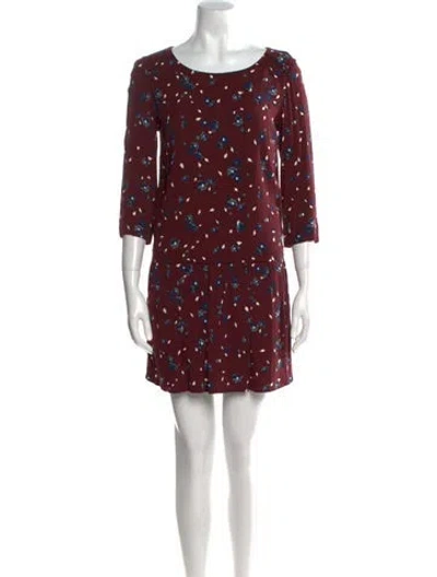 Pre-owned Sézane Printed Mini Dress In Red