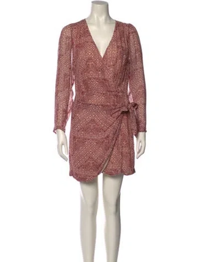 Pre-owned Sézane Printed Mini Dress In Red