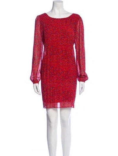Pre-owned Sézane Printed Mini Dress In Red