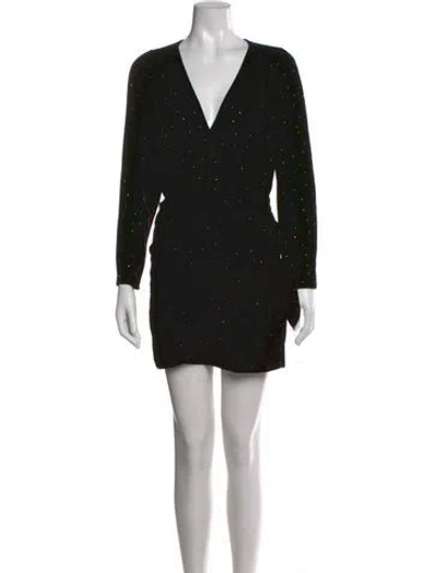 Pre-owned Sézane Printed Mini Dress W/ Tags In Black