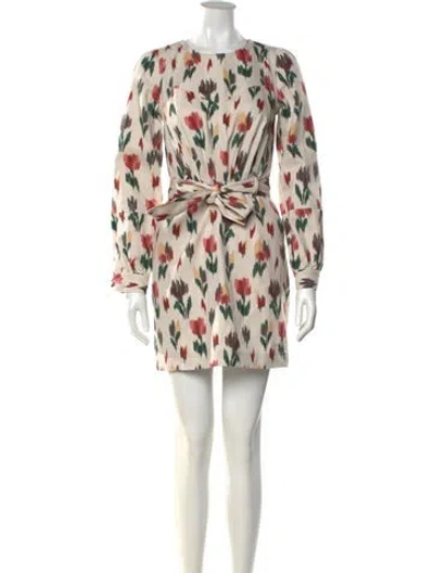 Pre-owned Sézane Printed Mini Dress W/ Tags In Neutral